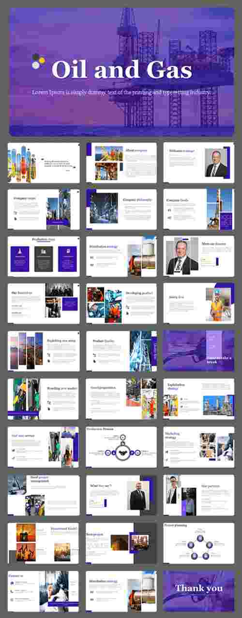 Oil and gas industry powerpoint template